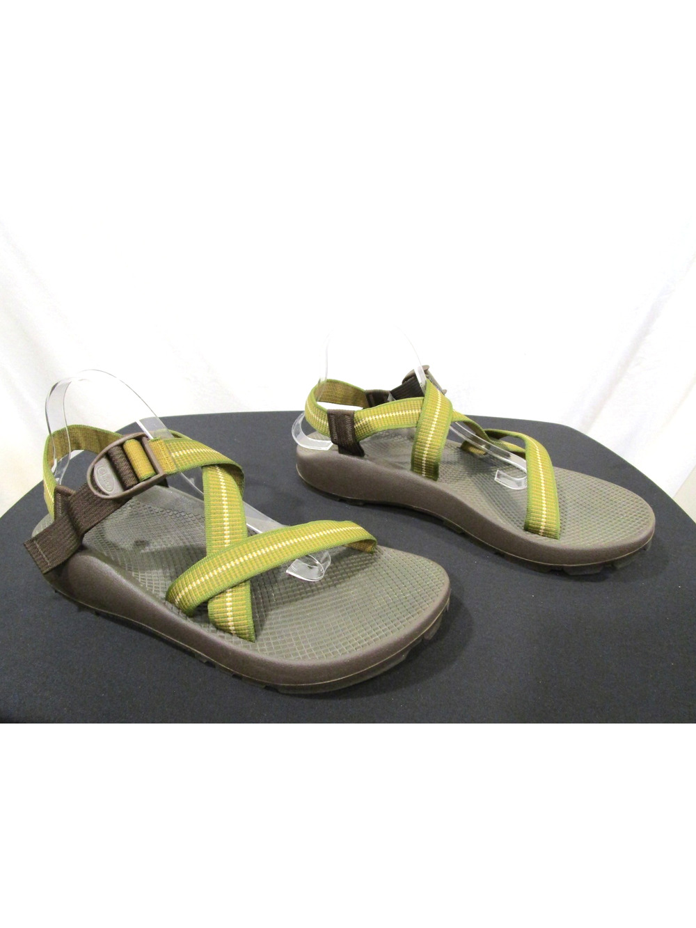 NWOB Chaco Z/1 Classic Green Stripe, Brown Outdoor Hiking Sandals Men 12